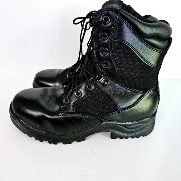 Brahma Mens Swat‎ Tactical Black Combat Boots Comp Toe Size 10W Leather 《953》B - Picture 7 of 10
